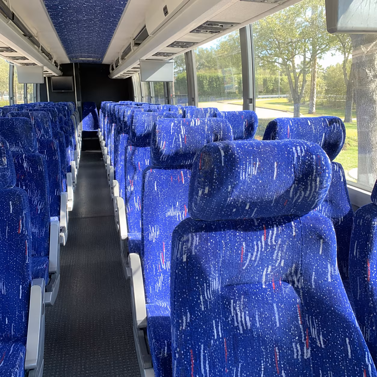 heading to yosemite a charter bus makes the highway 120 run easy