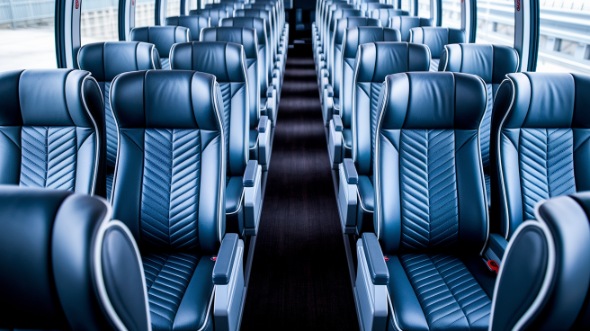 50 passenger charter bus inside modesto