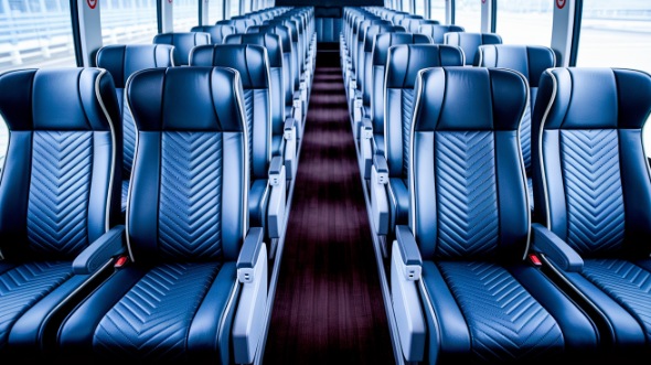 54 passenger charter bus inside dublin