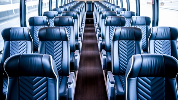 55 passenger charter bus inside modesto