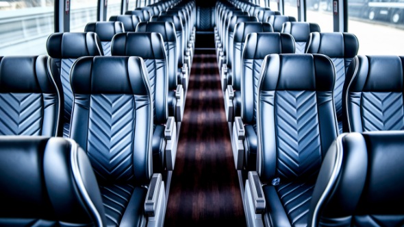 56 passenger charter bus inside modesto